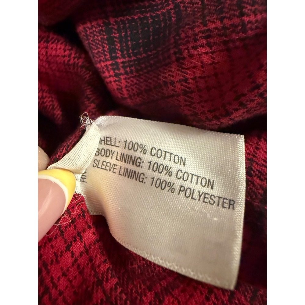Orvis Field Jacket Mens Size M Brown Plaid Lined Corduroy Collar Canvas - Picture 7 of 8